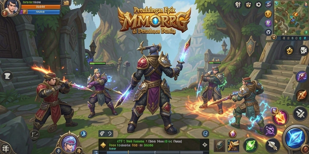 Screenshot gameplay 47F menampilkan petualangan epik dalam MMORPG.