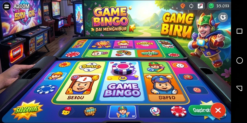 Gameplay Bingo yang seru dan interaktif dalam A200M.
