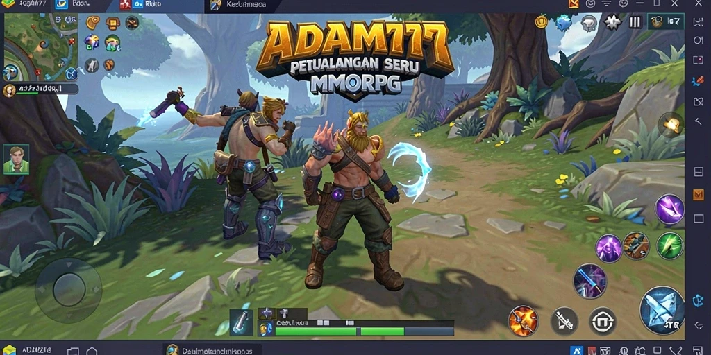 Tampilan permainan MMORPG ADAM77 yang menarik dan penuh aksi.