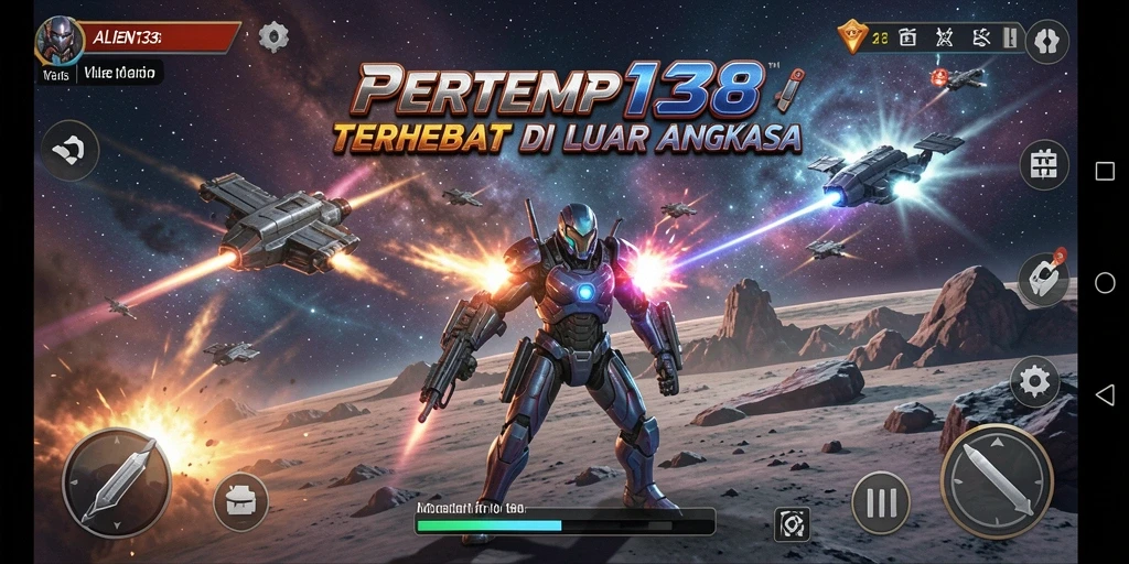 Gameplay dinamis ALIEN138 yang mendebarkan di arena pertempuran luar angkasa.