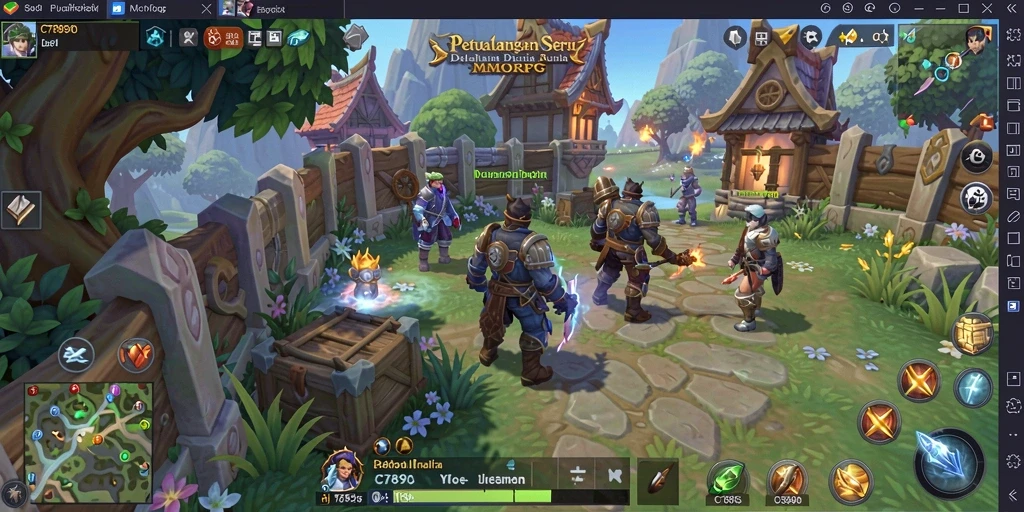 Tangkapan layar C7890 memperlihatkan aksi epik dalam dunia MMORPG.
