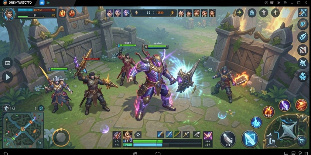Tangkapan layar menunjukkan momen strategis dalam gameplay SLG.