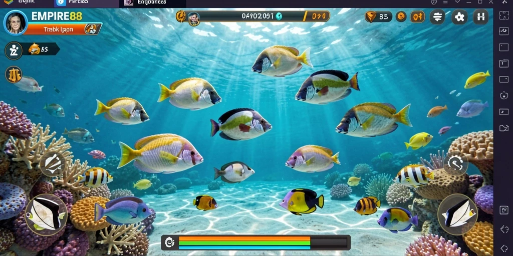 Menampilkan gameplay seru Tembak Ikan di EMPIRE88.