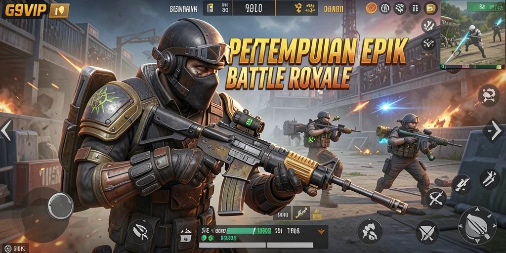 Screenshot menampilkan pertempuran seru di G9VIP dengan pemain beraksi.
