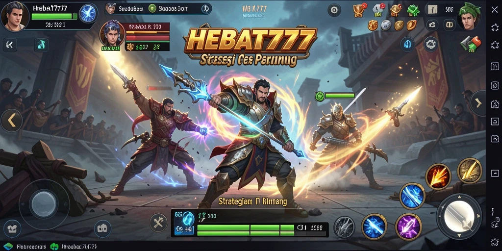 Tampilan gameplay dan strategi mendebarkan di HEBAT777.