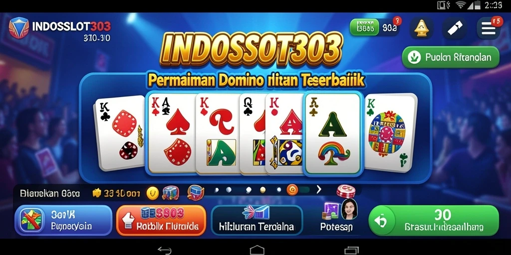 Tampilan gameplay seru dalam permainan Domino INDOSLOT303.