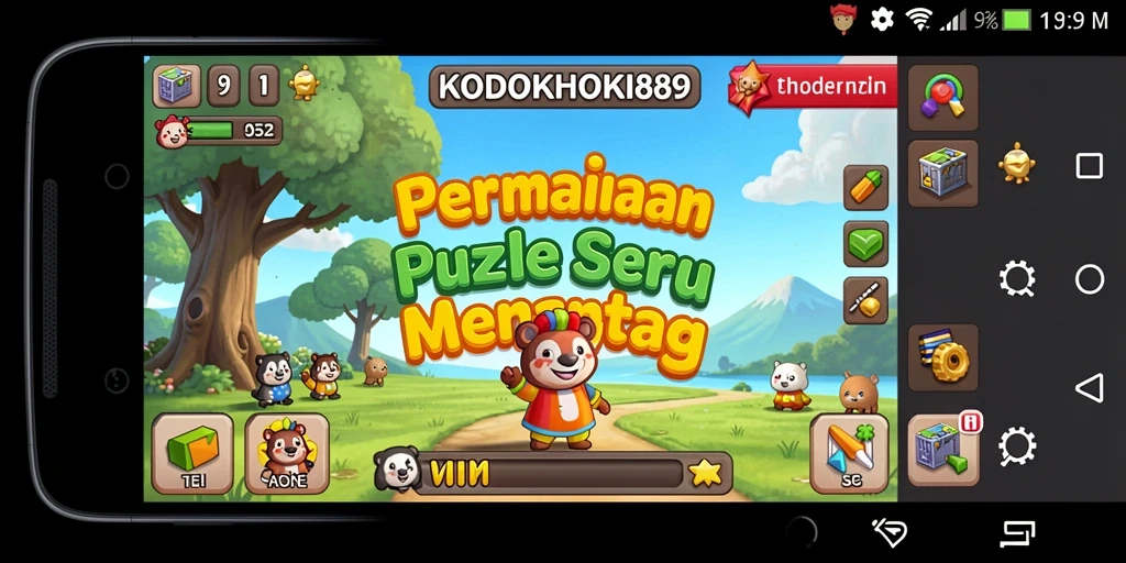 Tampilan gameplay menantang dari KODOKHOKI889 yang mengasah otak.