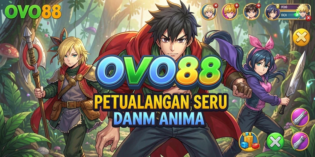 Screenshot OVO88 menampilkan aksi seru karakter Anime dalam pertarungan