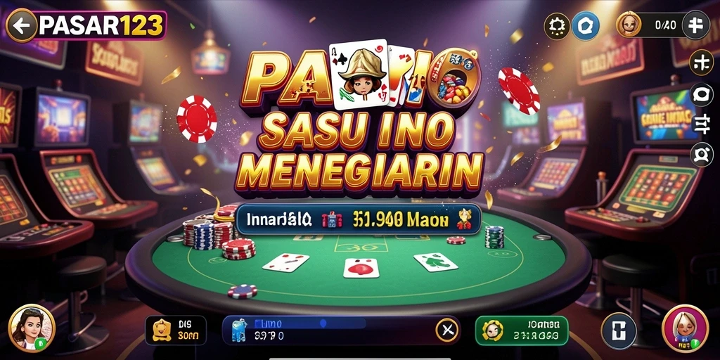 Tampilan dinamis gameplay PASAR123 dengan fitur menarik kasino.