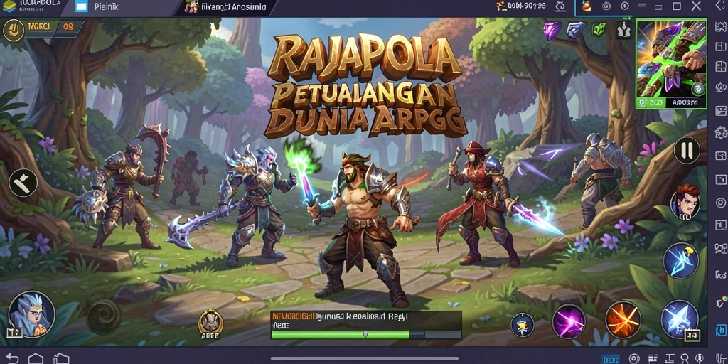 Tampilan gameplay epik dalam RAJAPOLA, penuh aksi dan petualangan.