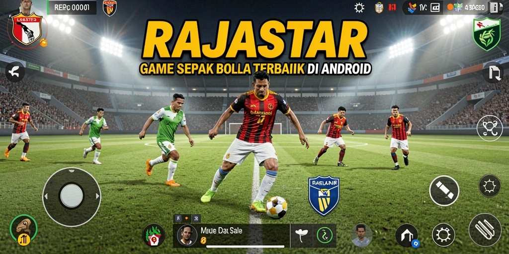 Gameplay seru di lapangan sepak bola RAJASTAR.