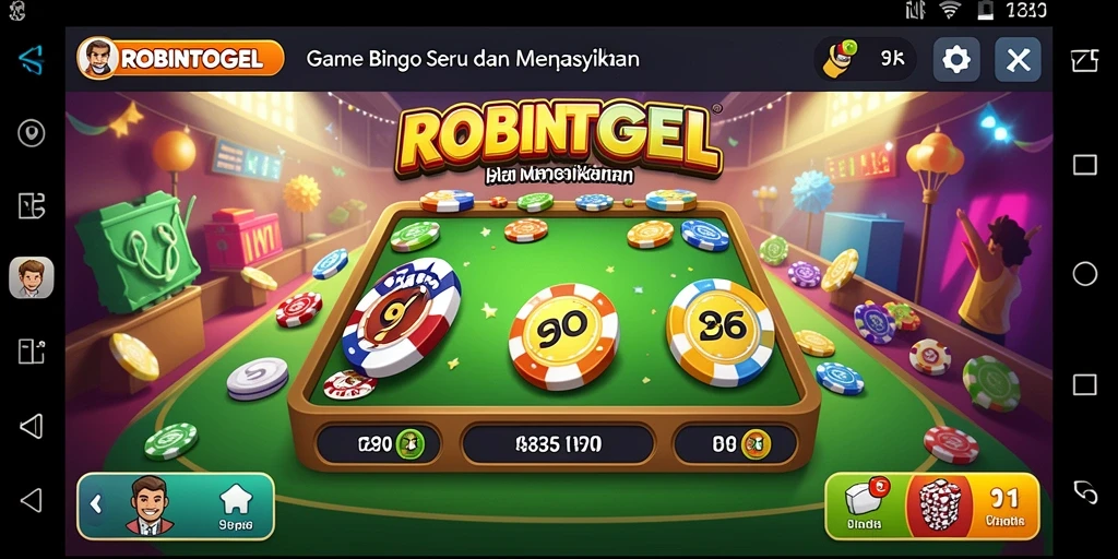 Gambaran gameplay seru dalam game Bingo ROBINTOGEL.