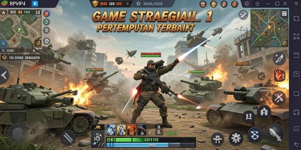 Tampilan gameplay RPVIP4 yang menegangkan dengan strategi pertempuran.