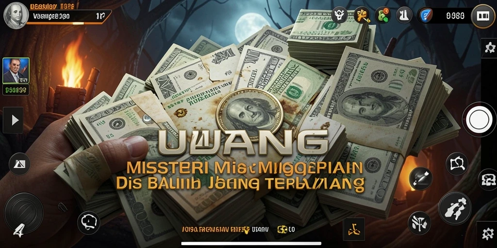 Tampilan menegangkan dari gameplay UANG saat pemain menjelajahi lokasi angker.