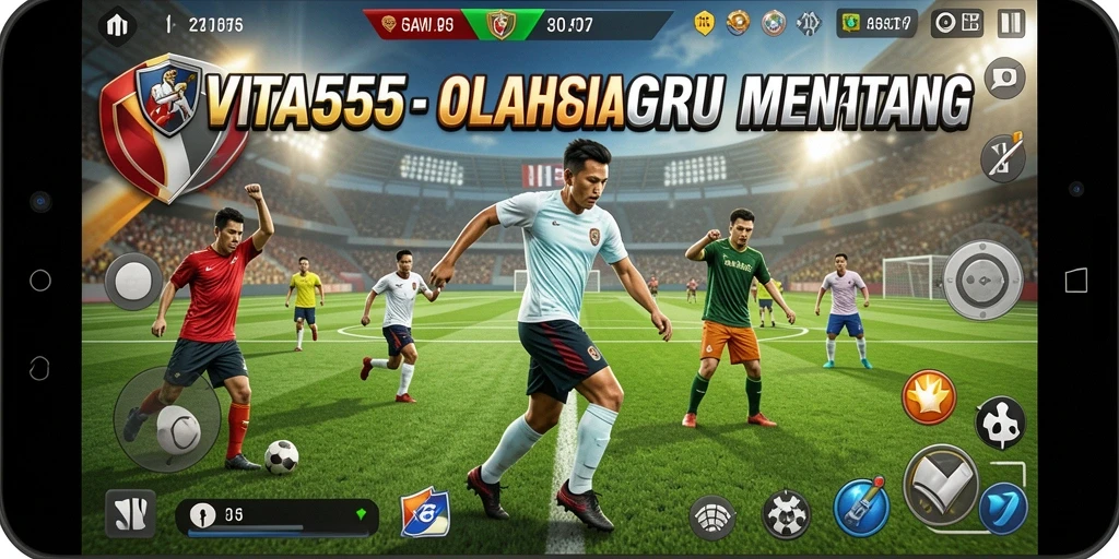 Screenshot permainan VITA555 yang menampilkan aksi olahraga seru.