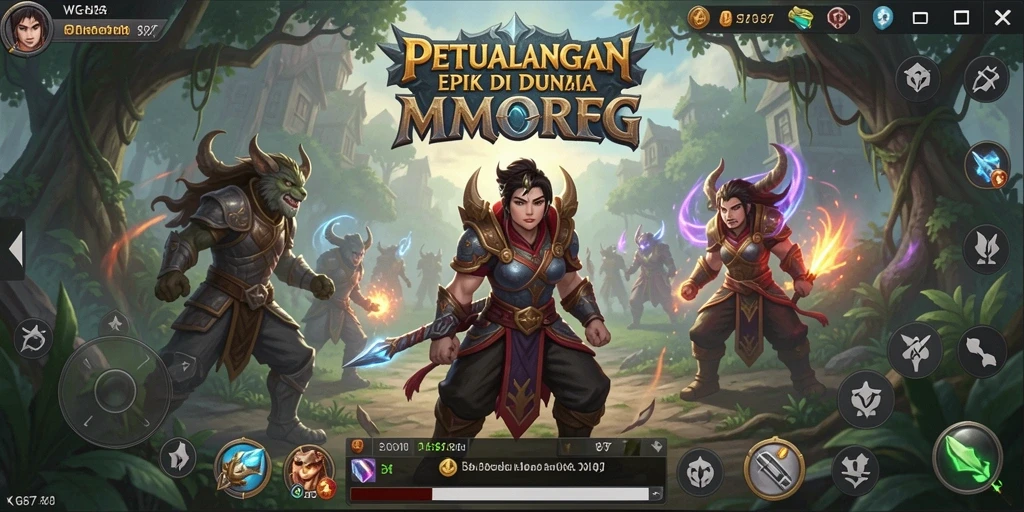 Tangkapan layar menampilkan gameplay seru di dunia MMORPG.
